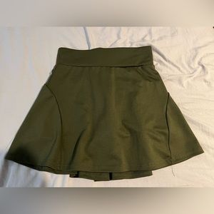 Olive green tennis skort